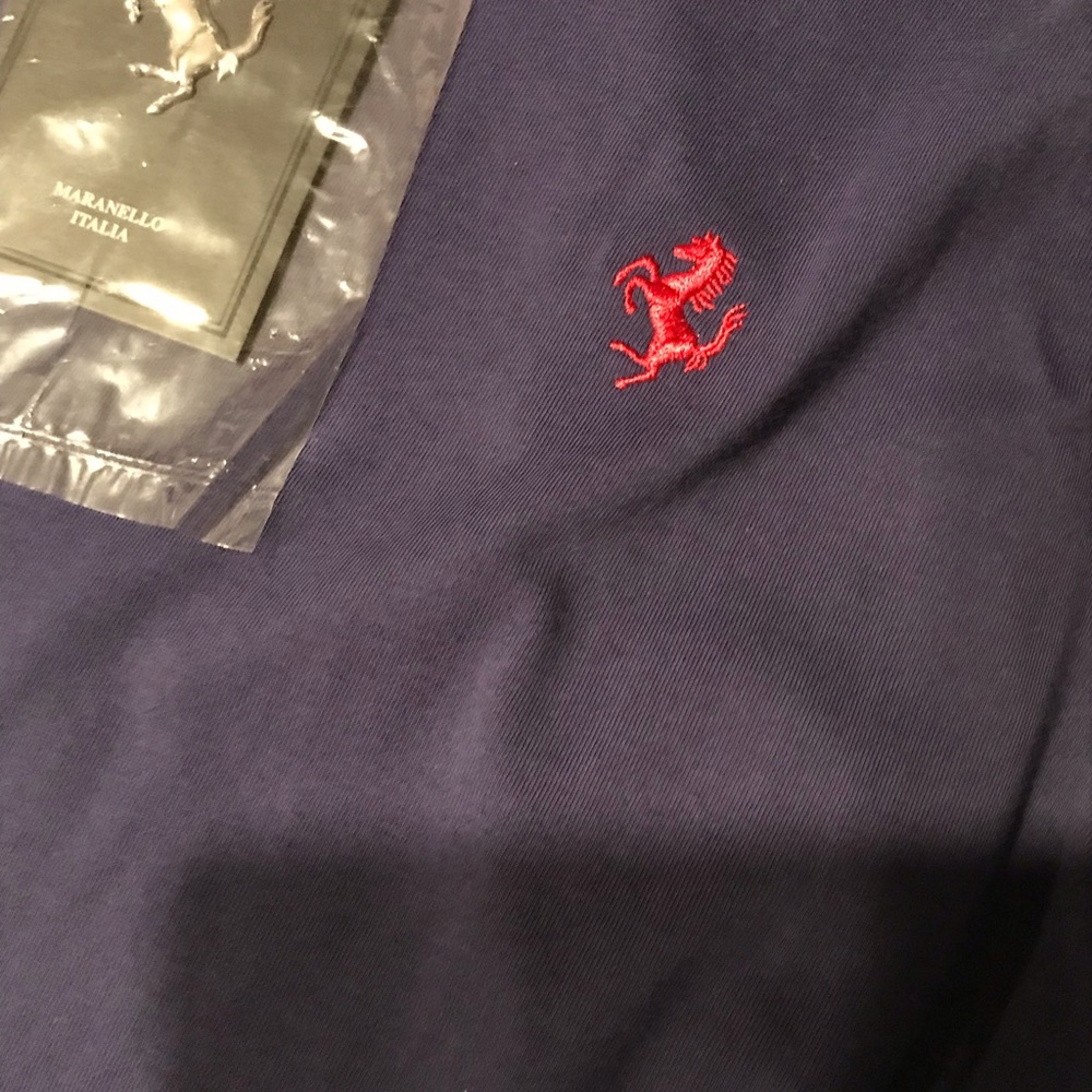 NWT Ferrari Navy Blue Men's Shirt, Size XL - Picture 5 of 7